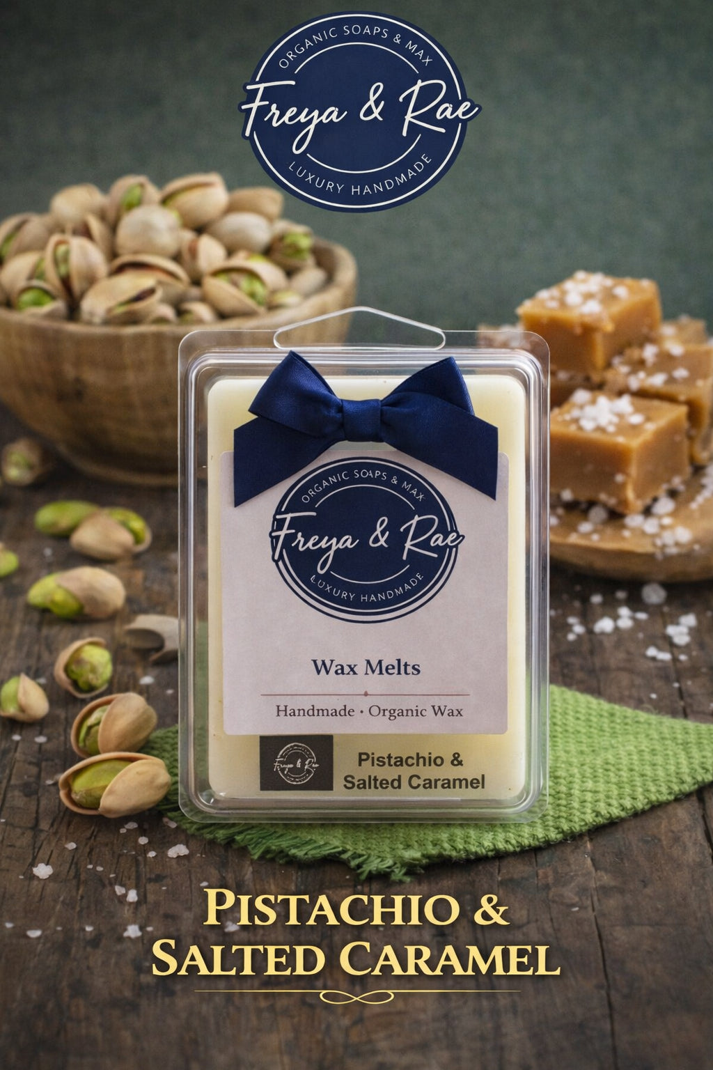 Pistachio & Salted Caramel — Luxury Wax Melt (6 pack)