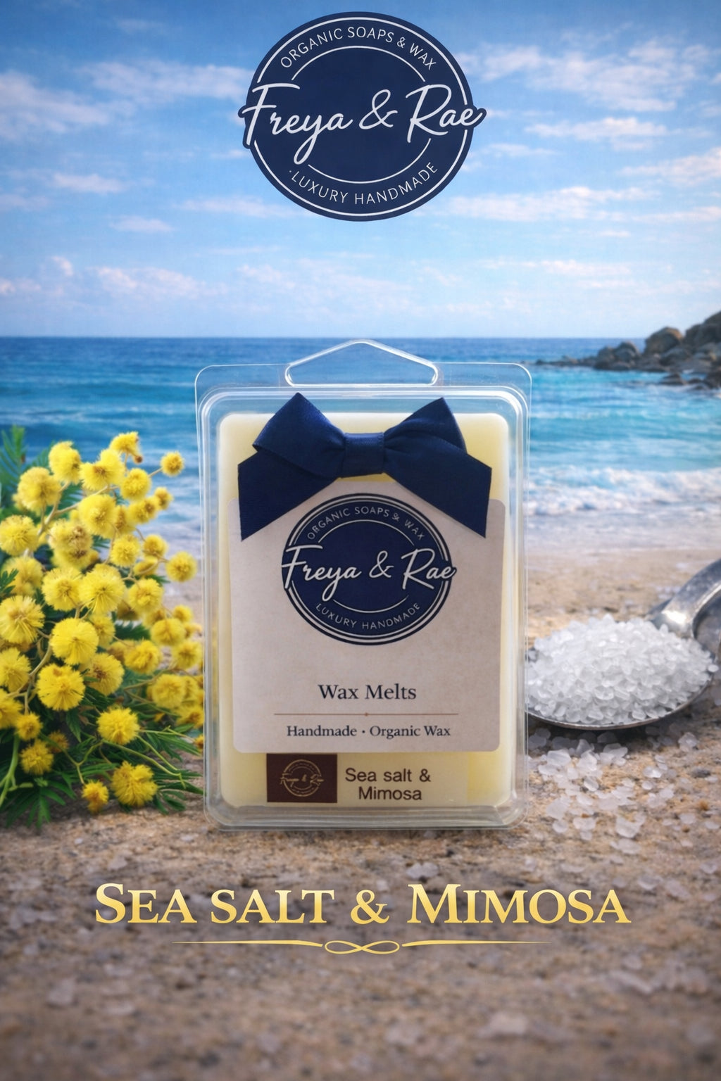 Sea Salt & Mimosa — Luxury Scented Wax Melt (6 pack)